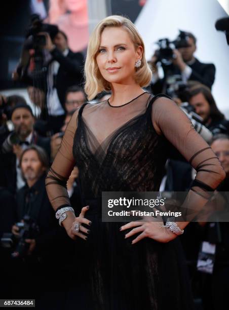 Actor Charlize Theron attends the 70th Anniversary of the 70th annual Cannes Film Festival at Palais des Festivals on May 23, 2017 in Cannes, France.