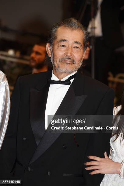 Tatsuya Fuji attends the "Hikari " premiere during the 70th annual Cannes Film Festival at Palais des Festivals on May 23, 2017 in Cannes, France.