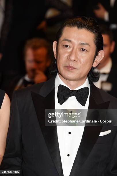 Masatoshi Nagase attends the "Hikari " premiere during the 70th annual Cannes Film Festival at Palais des Festivals on May 23, 2017 in Cannes, France.