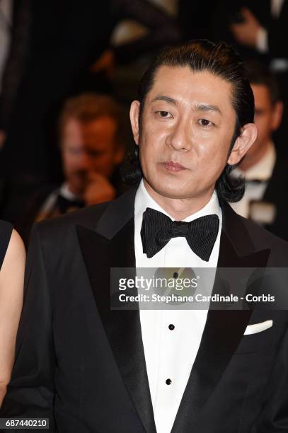 Masatoshi Nagase attends the "Hikari " premiere during the 70th annual Cannes Film Festival at Palais des Festivals on May 23, 2017 in Cannes, France.