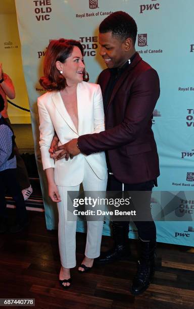 Sarah Greene and John Boyega attend the press night after party for "Woyzeck" at The Old Vic Theatre on May 23, 2017 in London, England.