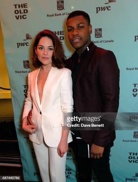 Sarah Greene and John Boyega attend the press night after party for "Woyzeck" at The Old Vic Theatre on May 23, 2017 in London, England.