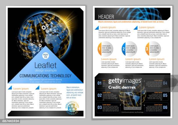 Generic Leaflet Example Leaflet Design Example Global Communications High-Res Vector Graphic ...