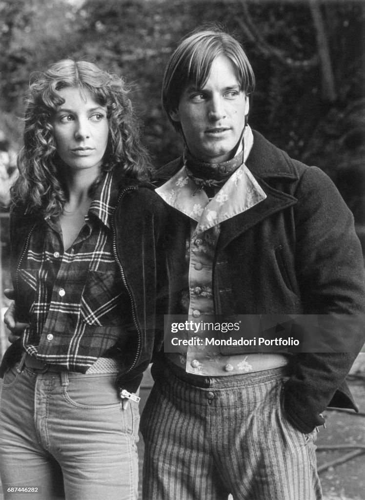 Joe Dallesandro and Stefania Casini on the set