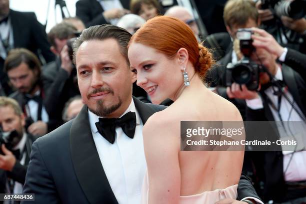 Klemens Hallmann and Barbara Meier attend the 70th Anniversary of the 70th annual Cannes Film Festival at Palais des Festivals on May 23, 2017 in...