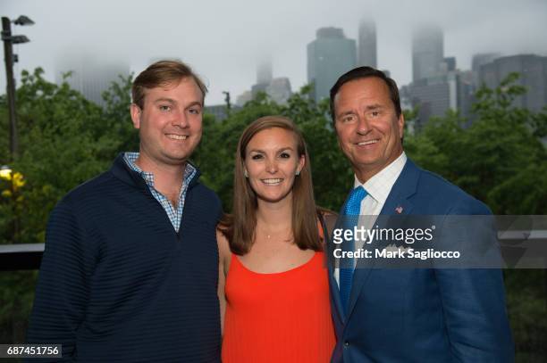 Gordon Summer, Aly Bori and Mark Donahue attend Gotham Magazine's Celebration of it's Late Spring Issue with Noah Syndergaard at 1 Hotel Brooklyn...
