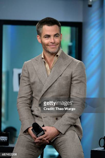 Chris Pine attends Build Presents The Cast Of "Wonder Woman" at Build Studio on May 23, 2017 in New York City.