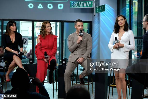 Patty Jenkins, Connie Nielson, Chris Pine and Gal Gadot attend Build Presents The Cast Of "Wonder Woman" at Build Studio on May 23, 2017 in New York...