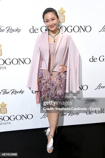 Lan Yu attends DeGrisogono "Love On The Rocks" during the 70th annual Cannes Film Festival at Hotel du Cap-Eden-Roc on May 23, 2017 in Cap d'Antibes,...