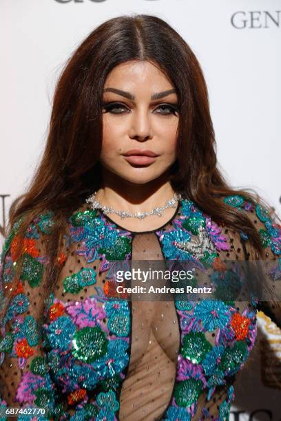 Haifa Wehbe attends the DeGrisogono "Love On The Rocks" during the 70th annual Cannes Film Festival at Hotel du Cap-Eden-Roc on May 23, 2017 in Cap...
