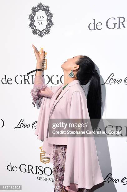 Lan Yu attends DeGrisogono "Love On The Rocks" during the 70th annual Cannes Film Festival at Hotel du Cap-Eden-Roc on May 23, 2017 in Cap d'Antibes,...