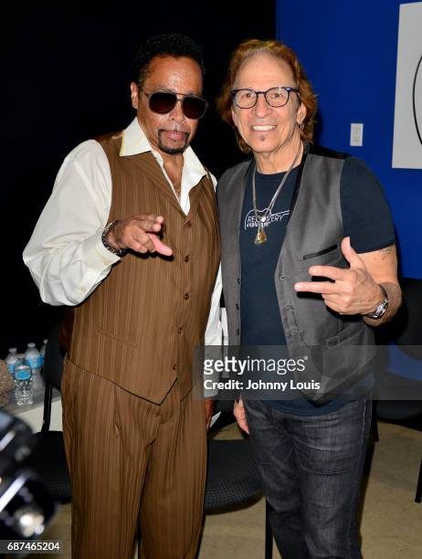 Morris Day and Richie Supa pose for picture after a Unplugged Performance by Kendra Erika and Richie Supa with inspirational messages through music...