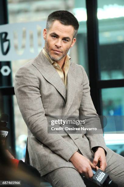 Actor Chris Pine attends Build The Cast of 'Wonder Woman' at Build Studio on May 23, 2017 in New York City.