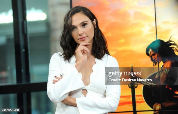 Actress Gal Gadot attends Build The Cast of 'Wonder Woman' at Build Studio on May 23, 2017 in New York City.