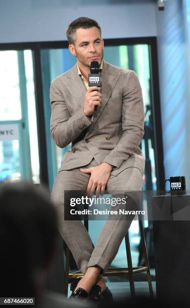 Actor Chris Pine attends Build The Cast of 'Wonder Woman' at Build Studio on May 23, 2017 in New York City.