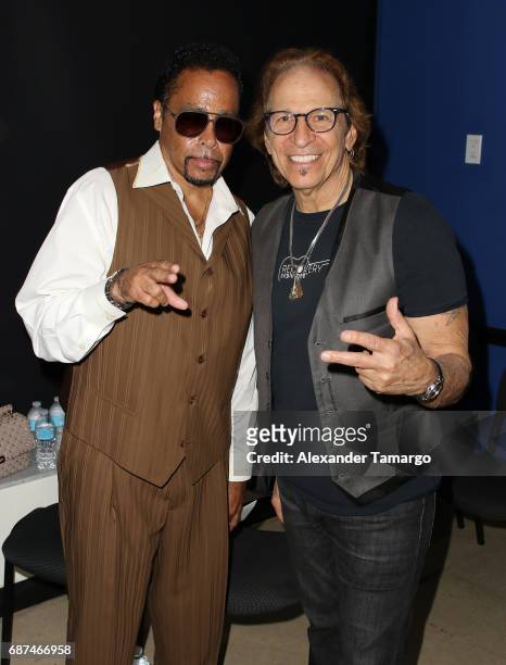 Morris Day and Richie Supa pose at Recovery Unplugged Treatment Center on May 23, 2017 in Ft. Lauderdale, Florida.