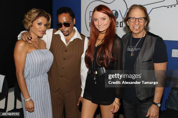 Lorena Day, Morris Day, Kendra Erika and Richie Supa pose at Recovery Unplugged Treatment Center on May 23, 2017 in Ft. Lauderdale, Florida.
