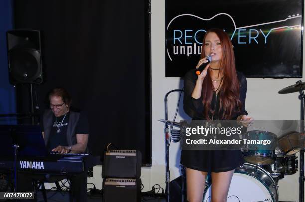 Richie Supa and Kendra Erika perform at Recovery Unplugged Treatment Center on May 23, 2017 in Ft. Lauderdale, Florida.
