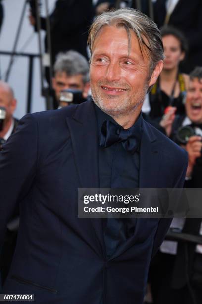 Mads Mikkelsen attends the 70th Anniversary screening during the 70th annual Cannes Film Festival at Palais des Festivals on May 23, 2017 in Cannes,...