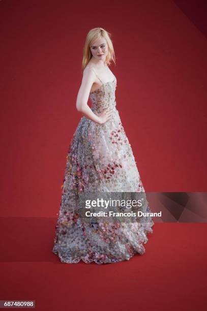Elle Fanning attends the 70th Anniversary Event during the 70th annual Cannes Film Festival at Palais des Festivals on May 23, 2017 in Cannes, France.