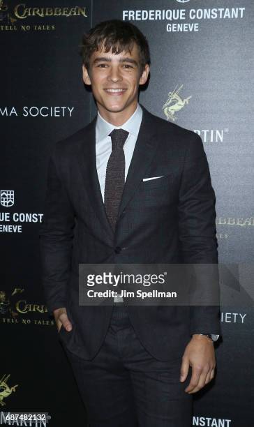 Actor Brenton Thwaites attends the screening of "Pirates Of The Caribbean: Dead Men Tell No Tales" hosted by The Cinema Society at Crosby Street...
