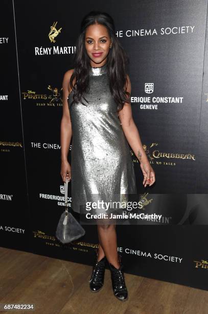 Krystal Joy Brown attends a screening of "Pirates Of The Caribbean: Dead Men Tell No Tales" hosted by The Cinema Society at Crosby Street Hotel on...