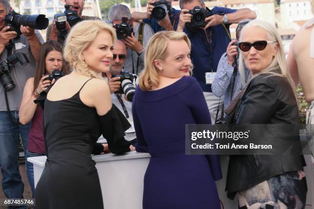 Nicole Kidman, Elisabeth Moss and Jane Campion attend the "Top Of The Lake: China Girl" Photocall during the 70th annual Cannes Film Festival at...