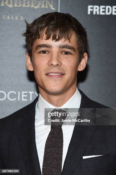 Brenton Thwaites attends a screening of "Pirates Of The Caribbean: Dead Men Tell No Tales" hosted by The Cinema Society at Crosby Street Hotel on May...