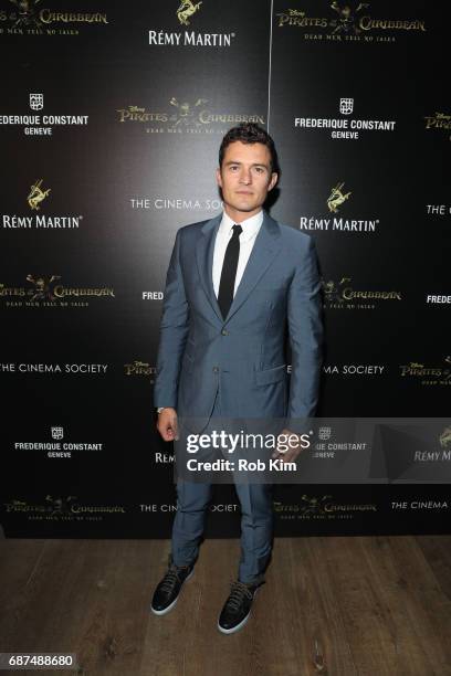 Orlando Bloom attends the screening for "Pirates of The Caribbean: Dead Men Tell No Tales" presented by Remy Martin at the Crosby Street Hotel on May...