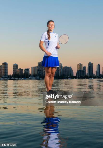Gronya Somerville poses for a portrait during the Sudirman Cup on May 24, 2017 in Gold Coast, Australia. Twenty-one year old Australian badminton...