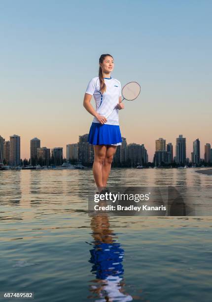 Gronya Somerville poses for a portrait during the Sudirman Cup on May 24, 2017 in Gold Coast, Australia. Twenty-one year old Australian badminton...