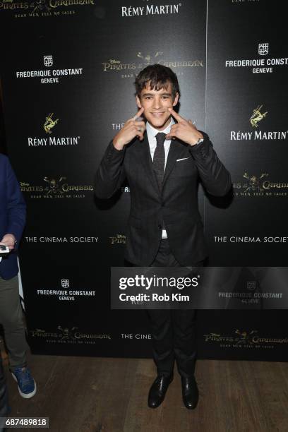 Brenton Thwaites attends the screening for "Pirates of The Caribbean: Dead Men Tell No Tales" presented by Remy Martin at the Crosby Street Hotel on...