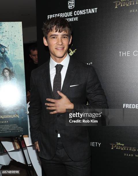 Brenton Thwaites attends the screening for "Pirates of The Caribbean: Dead Men Tell No Tales" presented by Remy Martin at the Crosby Street Hotel on...