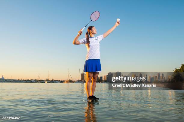 Gronya Somerville poses for a portrait during the Sudirman Cup on May 24, 2017 in Gold Coast, Australia. Twenty-one year old Australian badminton...