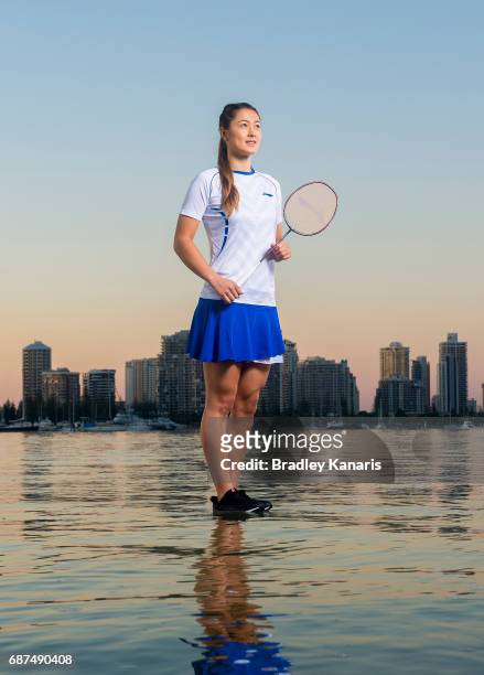 Gronya Somerville poses for a portrait during the Sudirman Cup on May 24, 2017 in Gold Coast, Australia. Twenty-one year old Australian badminton...