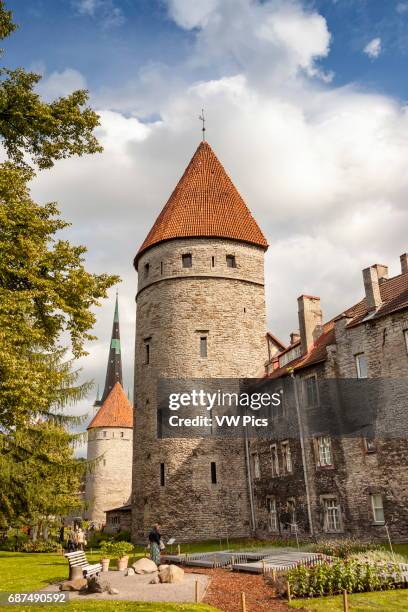 Towers in the Old Town, Tallinn, Estonia.