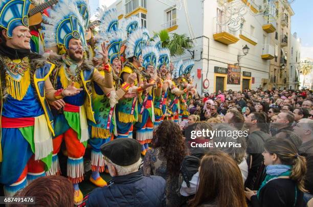 Feb.16, 2015 - Càdiz, Spain - The Càdiz carnival is underway. Carnival has a long tradition in the city of Càdiz. The celebrations last 2 weeks each...