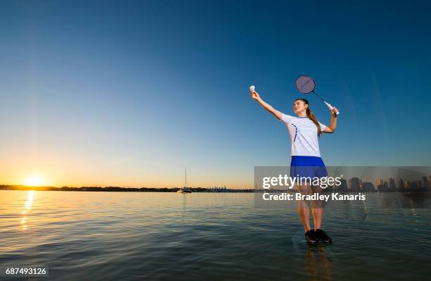 Gronya Somerville poses for a portrait during the Sudirman Cup on May 24, 2017 in Gold Coast, Australia. Twenty-one year old Australian badminton...