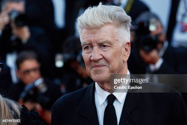 David Linch attends the 70th Anniversary of the 70th annual Cannes Film Festival at Palais des Festivals on May 23, 2017 in Cannes, France.