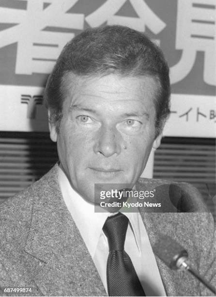 Photo taken in November 1979 shows actor Roger Moore, best known for playing James Bond in seven "007" films in the 1970s and 1980s. Moore died at...