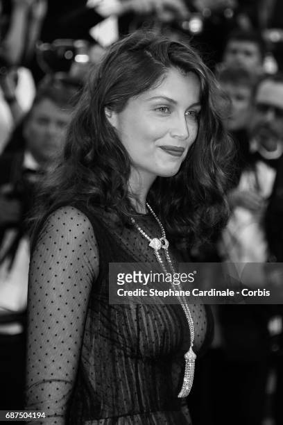Laetitia Casta attends the 70th Anniversary of the 70th annual Cannes Film Festival at Palais des Festivals on May 23, 2017 in Cannes, France.
