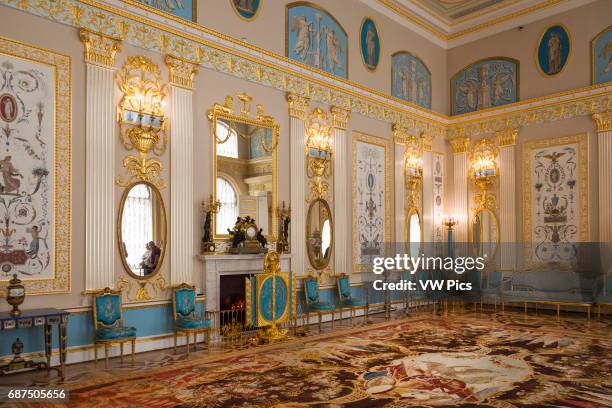 The Blue Room, Arabesque Hall, Catherine Palace, Tsarskoye Selo, Pushkin, St Petersburg, Russia.