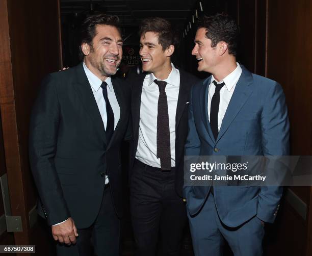 Javier Bardem, Brenton Thwaites and Orlando Bloom attend the after party for the screening of "Pirates Of The Caribbean: Dead Men Tell No Tales"...