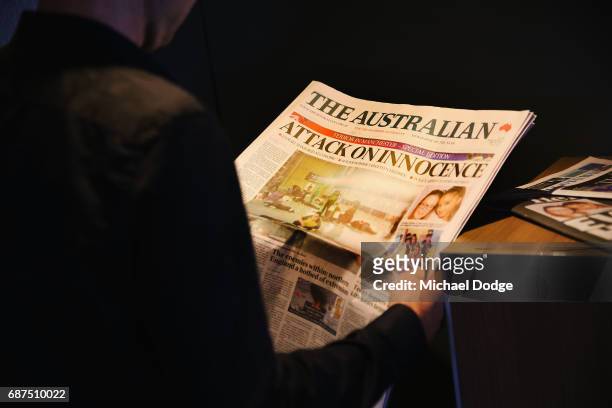 Newspapers are seen with headlines and stories covering the Manchester Bombing on May 24, 2017 in Melbourne, Australia. An explosion occurred at...