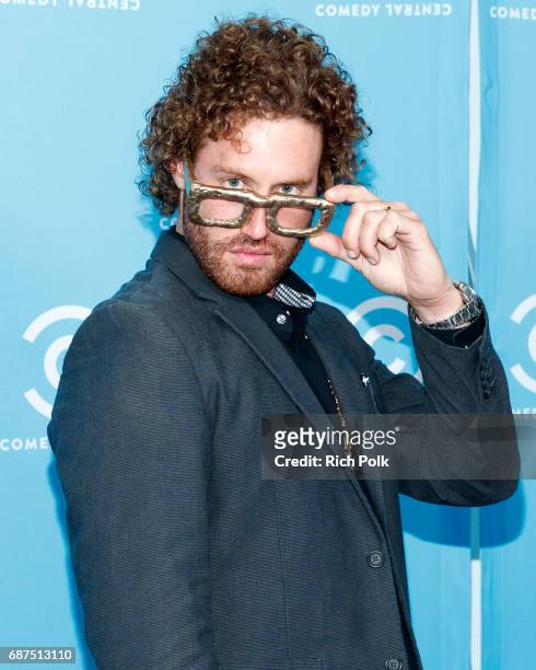 Comedian T.J. Miller of 'The Gorburger Show' attends the Comedy Central Press Day on May 23, 2017 in Los Angeles, California.