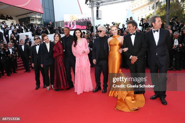 Park Chan-woo, Maren Ade, Will Smith, Agnes Jaoui, Fan Bingbing, Pedro Almodovar, Jessica Chastain, Gabriel Yared and Paolo Sorrentino attend the...