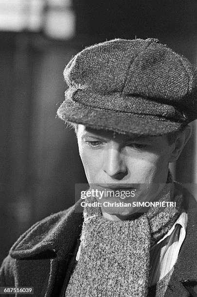 David Bowie on the set of David Hemmings' film 'Just a Gigolo', 1st February 1978.
