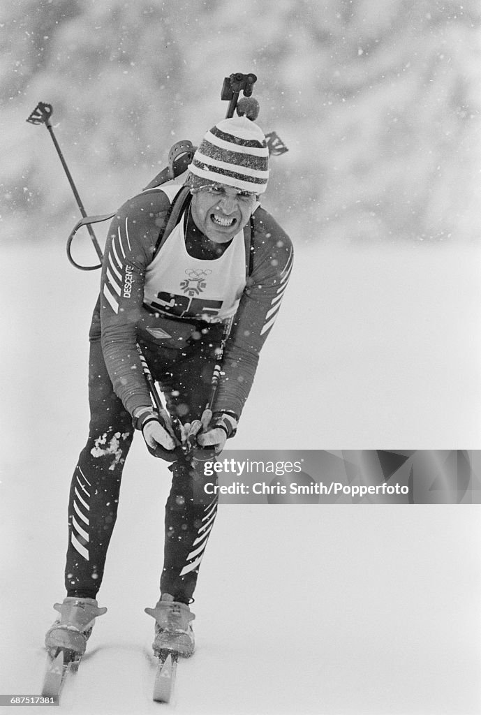 Biathlon At XIV Winter Olympics