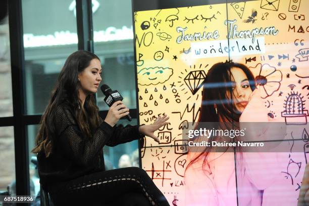 Singer Jasmine Thompson attends Build to discuss her Album 'Wonderland' at Build Studio on May 23, 2017 in New York City.