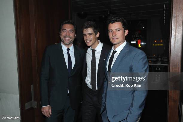 Javier Bardem, Brenton Thwaites and Orlando Bloom attend the afterparty for "Pirates of The Caribbean: Dead Men Tell No Tales" presented by Remy...